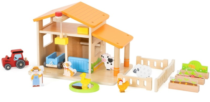 Drewniana farma Viga Dom farmera z ogródkiem i traktorem 21 element (6971608448041) - obraz 2