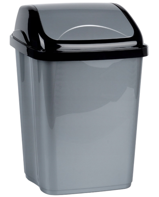 Kosz na śmieci Orion plastikowy szary 16 l (8592381171292) - obraz 1