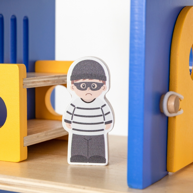 Drewniany komisariat policji Viga Radiowóz  14 elementów (6971608448034) - obraz 7