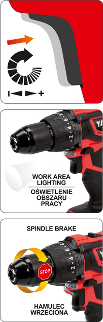 Дриль-шурупокрут YATO акумуляторний ударний (YT-82786) - зображення 6