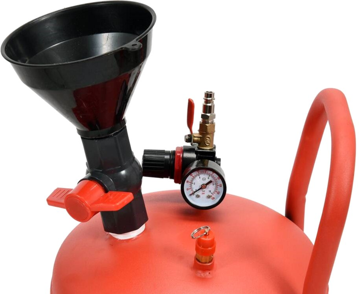 Pneumatyczny napełniacz do oleju YATO z pojemnikiem 20 l, ciśnienie- 0.5 MPa, wąż-2.1 m (YT-07195) - obraz 3