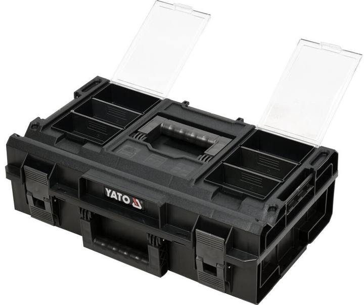 Skrzynka na narzędzia YATO modułowa 19V S1 2 przegrody 584x385x165 mm plastikowa (YT-091692) - obraz 5
