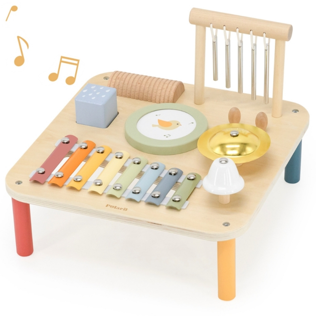Drewniany stolik edukacyjny Viga Muzyczny Sensoryczny 7w1 (6971608442773) - obraz 3