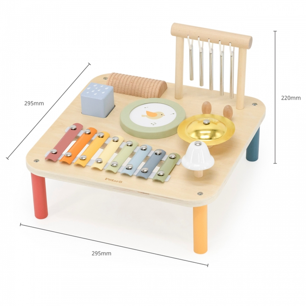 Drewniany stolik edukacyjny Viga Muzyczny Sensoryczny 7w1 (6971608442773) - obraz 8