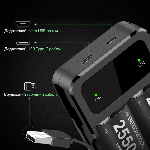 Зарядная dock станция BEBONCOOL с двумя аккумуляторными батареями емкостью 2550 mAh для геймпада Microsoft Wireless Controller консоли Xbox Series X|S, Xbox One X / Xbox One S / Xbox One с LED подсветкой статуса зарядки - Фото 7 Зарядная dock станция BEBONCOOL с двумя аккумуляторными батареями емкостью 2550 mAh для геймпада Microsoft Wireless Controller консоли Xbox Series X|S, Xbox One X / Xbox One S / Xbox One с LED подсветкой статуса зарядки - изображение 7
