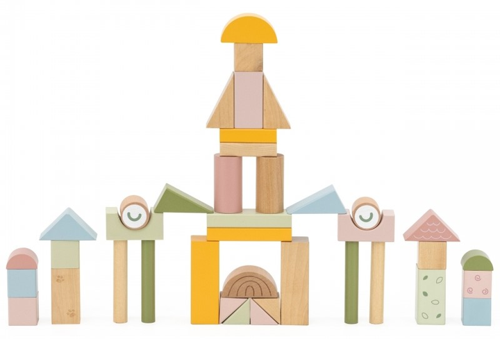 Drewniany wózek Viga Na Klocki Pchacz (6971608442780) - obraz 3