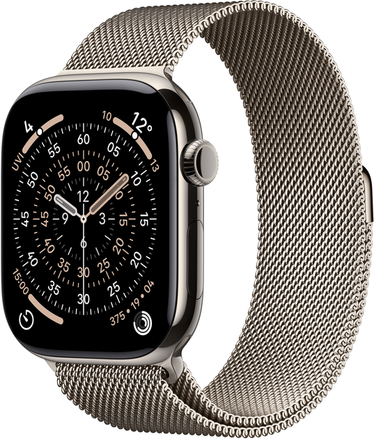 Смарт-годинник Apple Watch Series 11 GPS + Cellular 42mm Titanium Case with Natural Milanese Loop Natural (MF8P4) - зображення 1