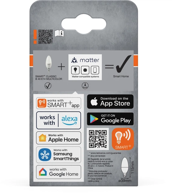 Світлодіодна лампа OSRAM SMART+ WiFi B40 4.9W RGBW 470Lm DIM E14 (4099854461330) - зображення 9