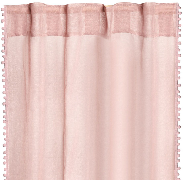 Фіранка Homla Adi з помпонами рожева 140x250 см (5904183851785) - зображення 6