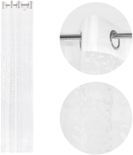 Фіранка Homla B2 Essentials на кільцях з візерунком біла 140x250 см (5906496717697) - зображення 1