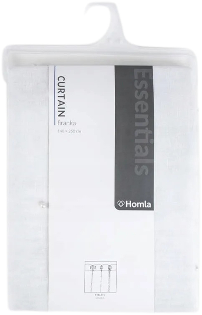 Фіранка Homla B2 Essentials Milan на кільцях з перлинами біла 140x250 см (5906496717727) - зображення 2