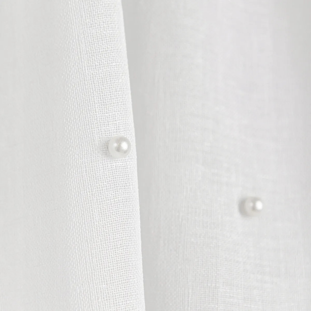 Фіранка Homla B2 Essentials Milan на кільцях з перлинами біла 140x250 см (5906496717727) - зображення 3