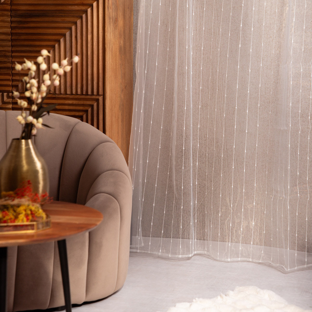 Фіранка Homla B2 Essentials на кільцях жакардова біла 140x250 см (5906496717673) - зображення 5