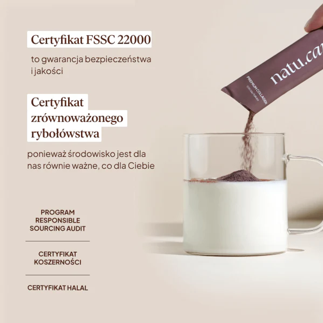 Suplement diety Natu.Care Collagen Premium 5000 mg 30 saszetek Kakao (5905072809610) - obraz 10