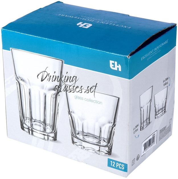 Набір склянок Excellent Houseware для напоїв 6 шт 230 мл 6 шт 330 мл (8720573228916) - зображення 6