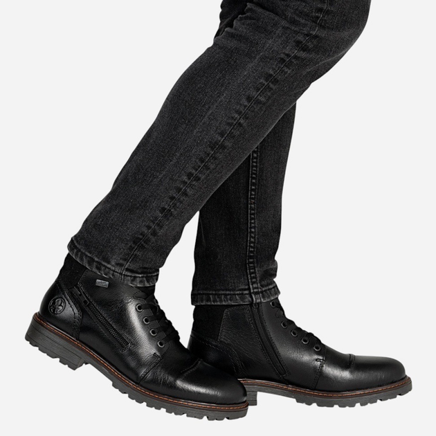 Trzewiki męskie skórzane Rieker 32020-00 45 (10.5UK) Czarne (4061811894024) - obraz 2