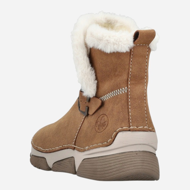 Zimowe kozaki damskie ocieplane Rieker 45966-20 37 (4UK) Brązowe (4061811930845) - obraz 5