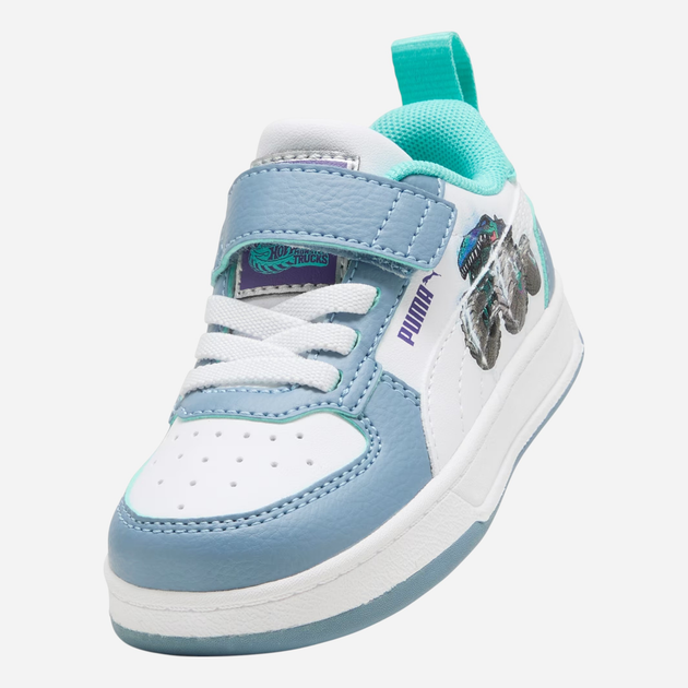 Sneakersy chłopięce na rzepy Puma Caven 2.0 Lo Hot Wheels 2 AC+ Inf C 40340701 24 (7UK) Białe (4069156711556) - obraz 4