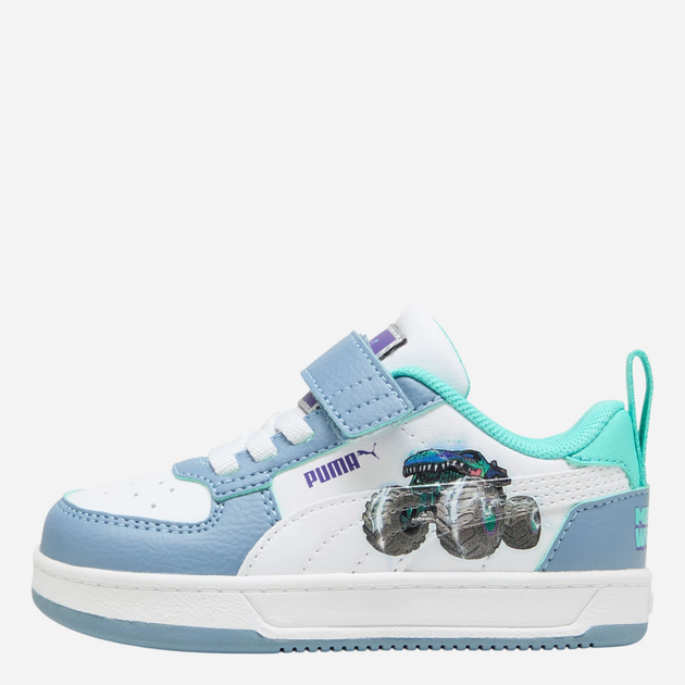 Sneakersy chłopięce na rzepy Puma Caven 2.0 Lo Hot Wheels 2 AC+ Inf C 40340701 27 (9UK) Białe (4069156711570) - obraz 1