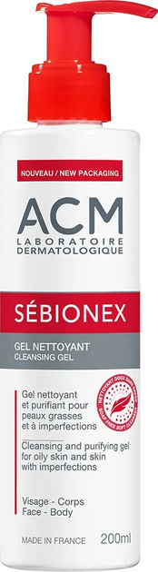Żel do mycia twarzy ACM Laboratoire Sebionex oczyszczający 200 ml (3760095250274) - obraz 1