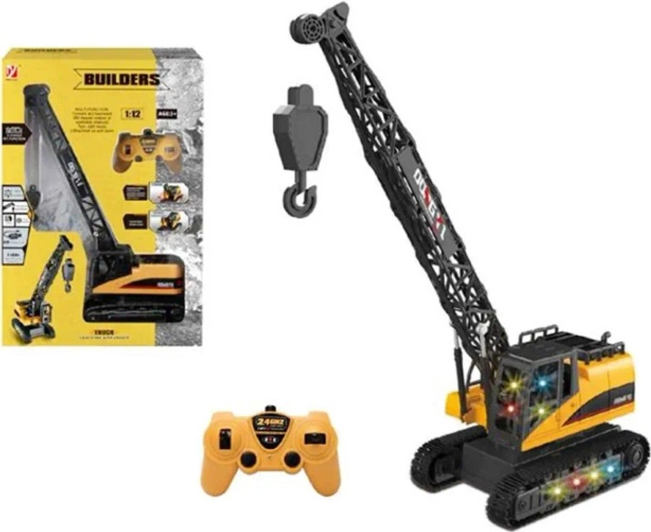 Dźwig zdalnie sterowany Swede ze światłem i dźwiękiem z ładowarką Q12411 (5902496212156) - obraz 1