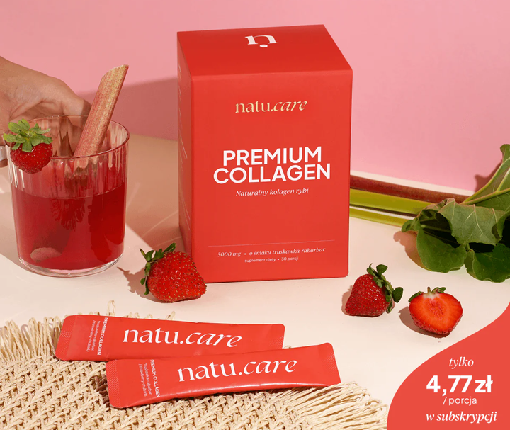 Suplement diety Natu.Care Collagen Premium 5000 mg 30 saszetek Truskawka-Rabarbar (5905943690590) - obraz 2