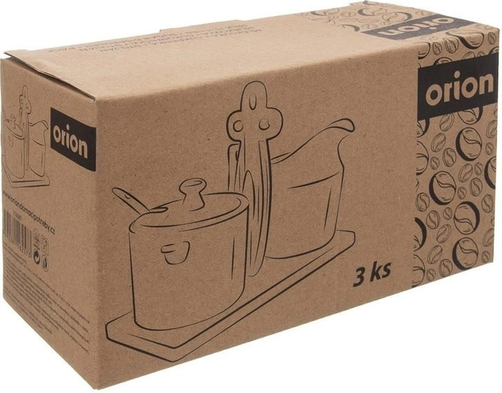 Zestaw Orion Whiteline cukiernica i mlecznik ceramiczne na podstawce 2 x 280 ml (8592381162573) - obraz 6