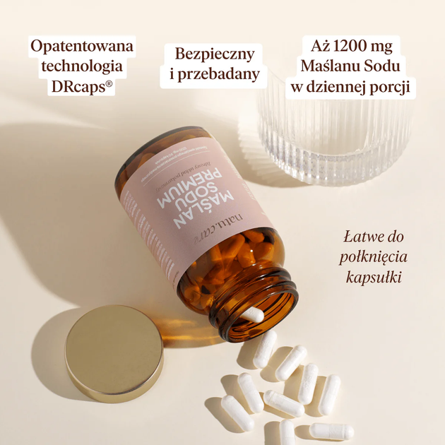 Suplement diety Natu.Care Maślan Sodu Premium 1200 mg 90 kapsułek (5905943690613) - obraz 4