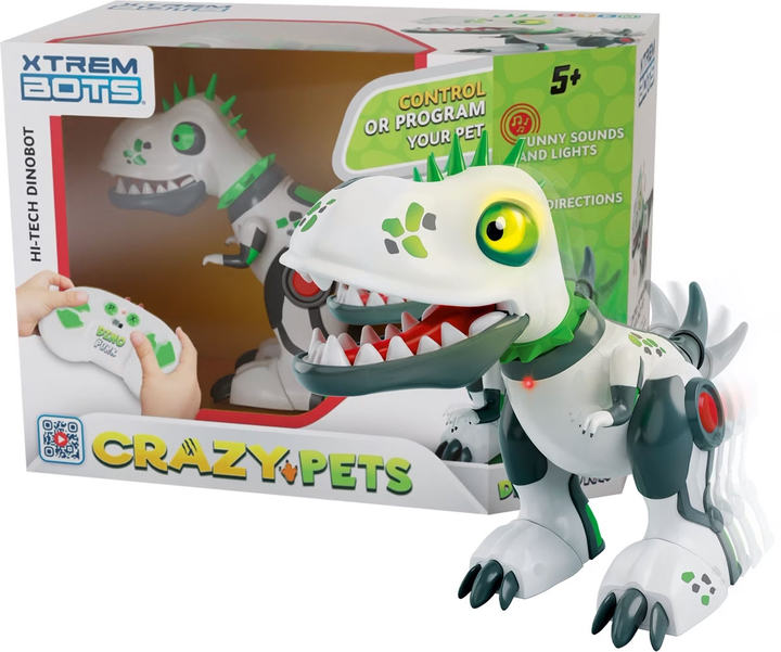 Інтерактивний робот XTREM BOTS Crazy Pets Dino Punk (8436598032352) - зображення 1