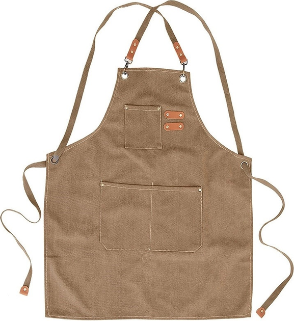 Fartuch kuchenny Orion wiązany brązowy 74 cm (8592381200053) - obraz 1