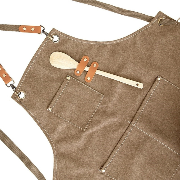 Fartuch kuchenny Orion wiązany brązowy 74 cm (8592381200053) - obraz 3