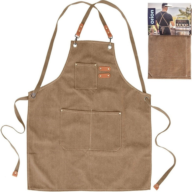 Fartuch kuchenny Orion wiązany brązowy 74 cm (8592381200053) - obraz 7
