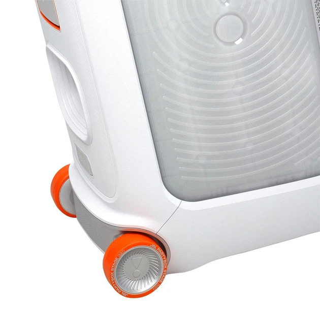 Акустическая система портативная JBL серии Party Box Stage 320 (JBLPBSTAGE320SWEP), двухполосная, 240 Вт, 18 часов автономн. работы, Bluetooth 5.4, подсветка, IPX4, белый - изображение 9
