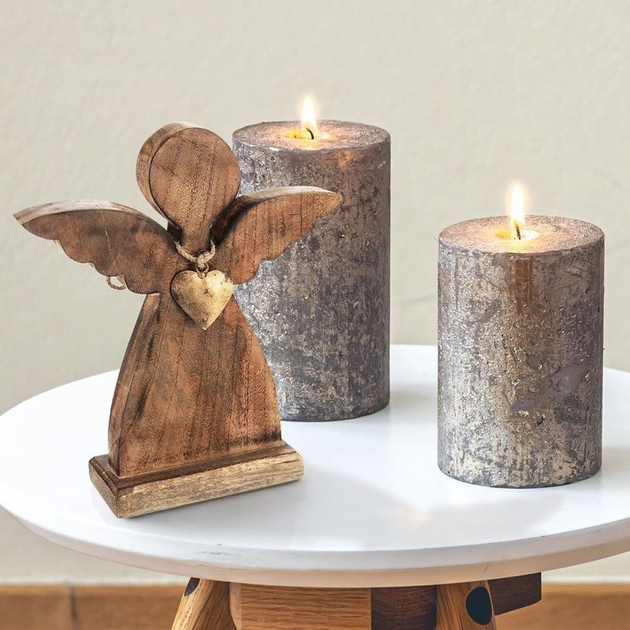 Figurka Orion Mango drewniana anioł 27 x 30 cm (8592381181499) - obraz 4