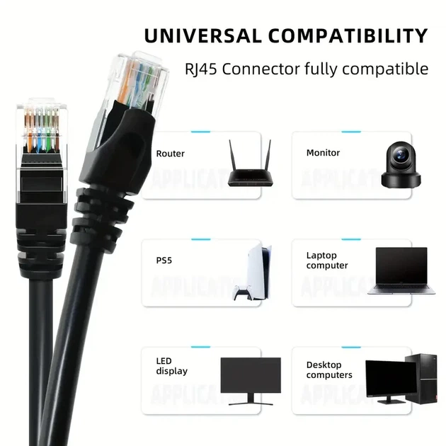 Патч Корд LAN ВНЕШНИЙ Кабель 40 метр для роутера CAT5e UTP RJ45 НАРУЖНЫЙ ВНЕШНИЙ (0_30747) - изображение 2