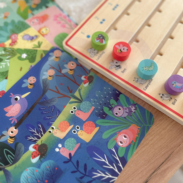 Drewniana gra Tooky Toy Nauka liczenia Zwierzątka TL776 (6972633370062) - obraz 4