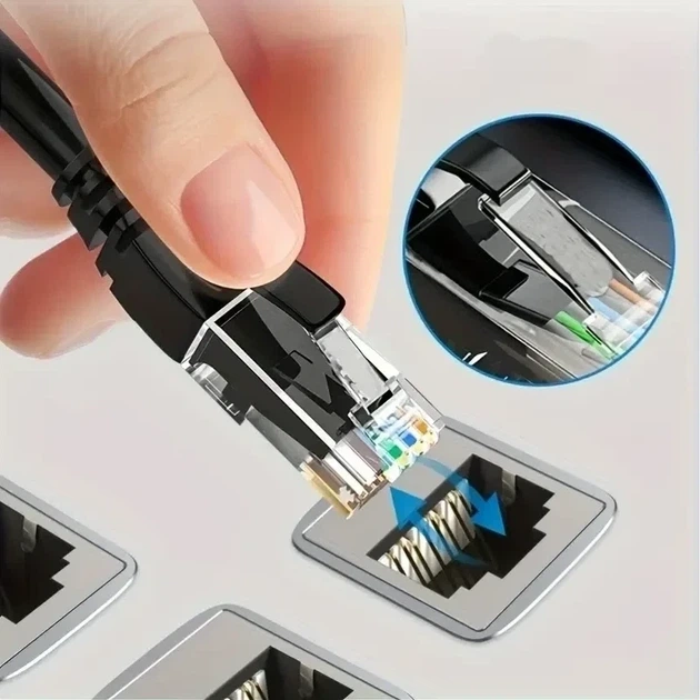 Патч Корд LAN Интернет-кабель 15м UTP CAT5e Черный (0_31316) - Фото 1 Патч Корд LAN Интернет-кабель 15м UTP CAT5e Черный (0_31316) - изображение 1