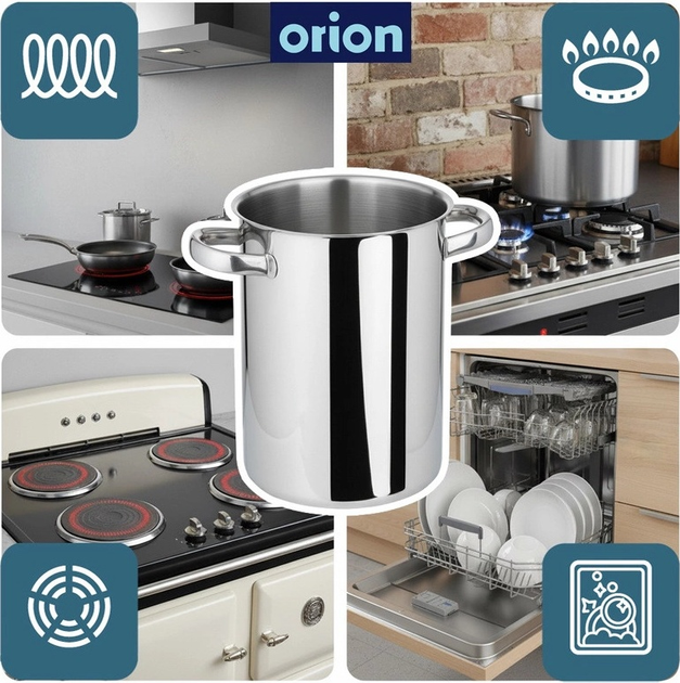 Каструля для спаржі та макаронів Orion Anett сталева 14 см, 3.2 л (8592381116064) - зображення 6