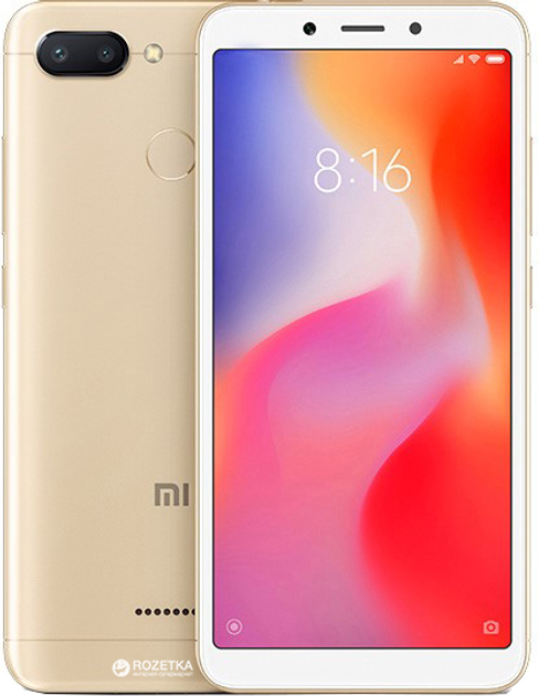 Мобильный телефон Xiaomi Redmi 6 3/32GB Gold – фото, отзывы ...