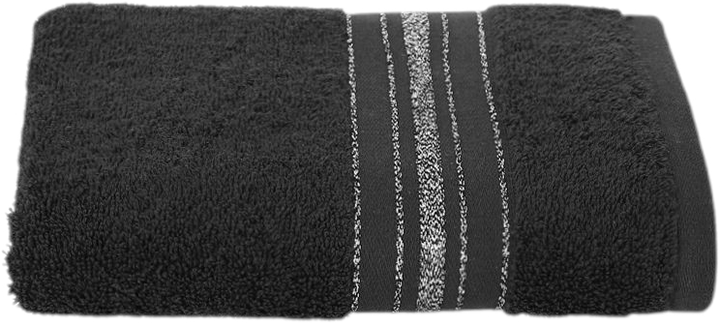 Рушник Homla Basic Duke бавовняний з люрексовими смужками чорний 50x90 см (5902869926079) - зображення 3
