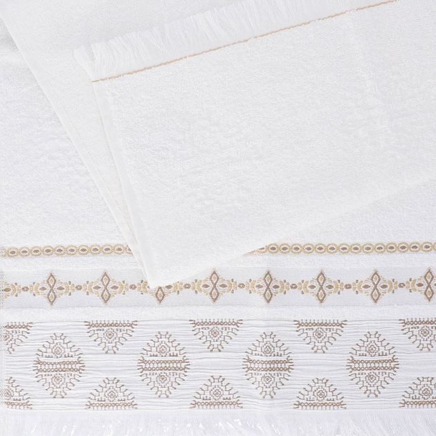 Рушник Homla Basic Solta бавовняний з бахромою білий 70x130 см (5904183811000) - зображення 5