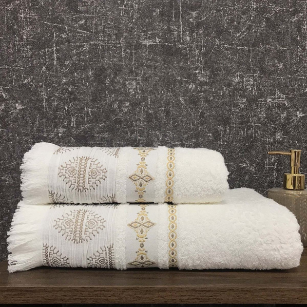 Рушник Homla Basic Solta бавовняний з бахромою білий 70x130 см (5904183811000) - зображення 7