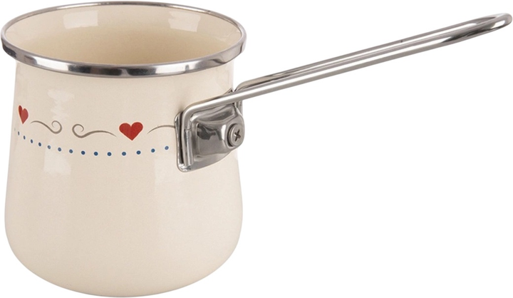 Tygielek do kawy Orion Tonca emaliowany 600 ml Kremowy (8592381228576) - obraz 2