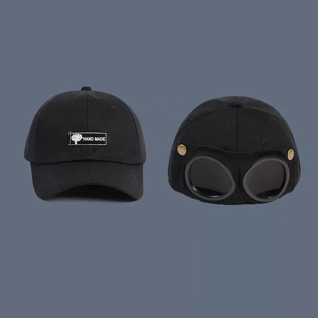 Бейсболка C.P. Company с двумя линзами one size, кепка для парня и девушки повседневная Черный - Фото 5 Бейсболка C.P. Company с двумя линзами one size, кепка для парня и девушки повседневная Черный - изображение 5