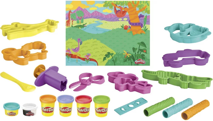 Набір Hasbro Play-Doh Wild Animals F7213  (5010996121783) - зображення 2