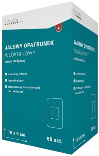 Opatrunek Biocanto jałowy włókninowy 10 x 6 cm 50 sztuk (16974567461325) - obraz 1