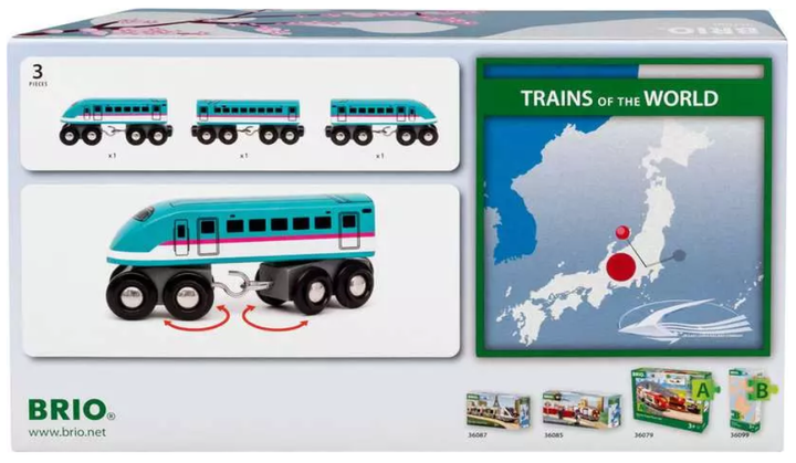 Поїзд для залізниці Brio 36086 Потяг світу Shinkansen (7312350360868) - зображення 5