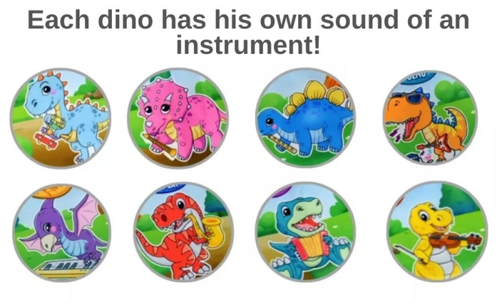 Mata muzyczna Woopie Dinusie XXL 2 w 1 (5906280653392) - obraz 5