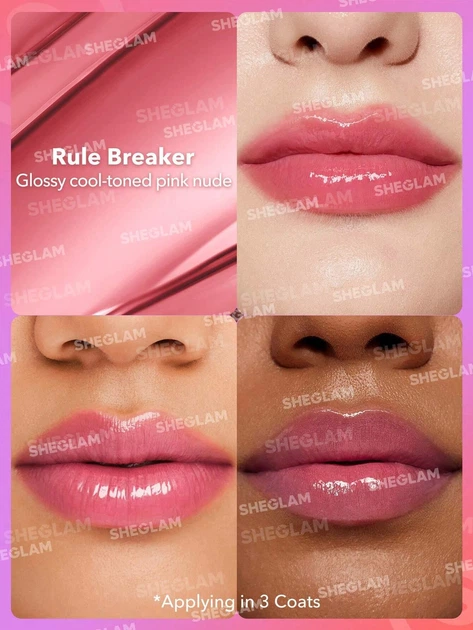 Глянцева помада SHEGLAM Mirror Kiss High-Shine Lipstick Periodt - Фото 2 Глянцева помада SHEGLAM Mirror Kiss High-Shine Lipstick Periodt - изображение 2