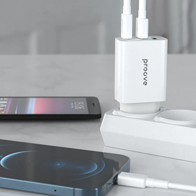 Зарядний Пристрій Proove Rapid 30W (2USB + Type-C) white - Фото 6 Зарядний Пристрій Proove Rapid 30W (2USB + Type-C) white - зображення 6